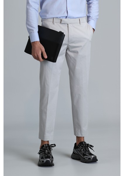 Plus Smart Erkek Chino Pantolon Slim Fit Siyah