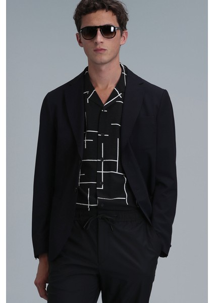 Mex Spor Erkek Blazer Ceket Slim Fit Siyah