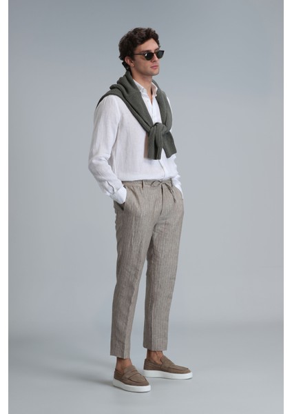 Marıo Smart Erkek Chino Pantolon Tailored Fit Lacivert