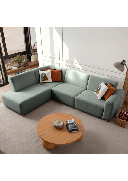 Sloft Köşe Koltuk Takımı Su Yeşili Sol Köşe fırsatları
