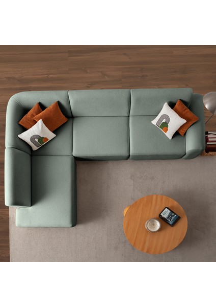 Sloft Köşe Koltuk Takımı Su Yeşili Sol Köşe indirimleri