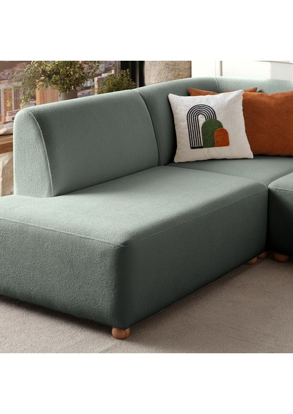 Sloft Köşe Koltuk Takımı Su Yeşili Sol Köşe