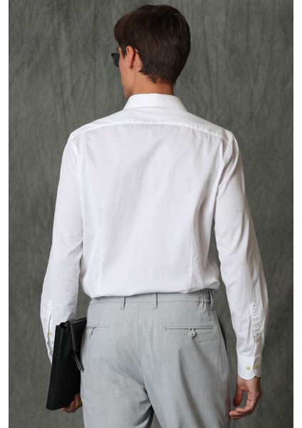 Sımon Erkek Smart Gömlek Comfort Fit Beyaz