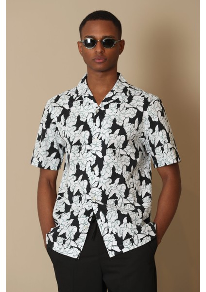 Nıce Erkek Smart Gömlek Resort Fıt Siyah