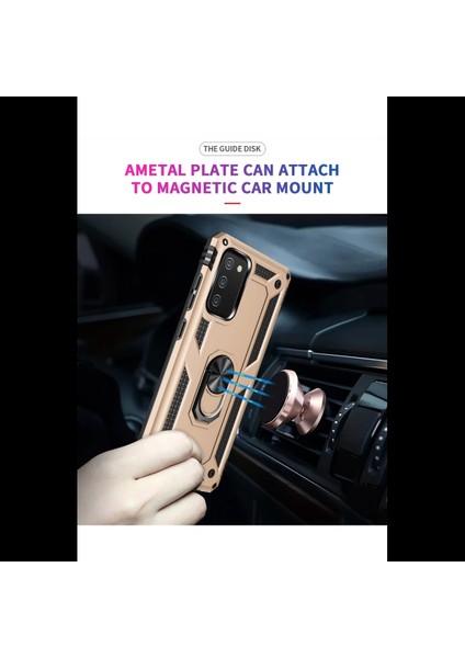 Samsung Galaxy A03S Kılıf Sofya Yüzüklü Silikon Kapak