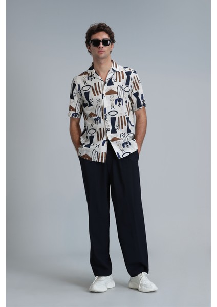 Kardem Erkek Basic Gömlek Comfort Slim Fit Bej