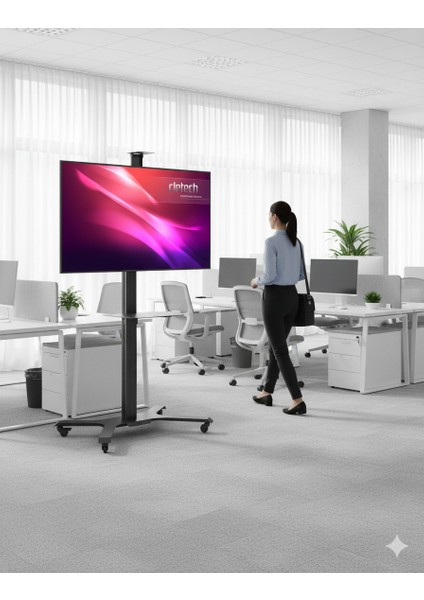 Tekerlekli LCD TV / Monitor Standı Sehpası 32"-65" modelleri