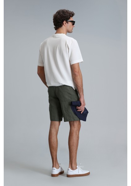 Peler Spor Erkek Chino Şort Slim Fit Siyah