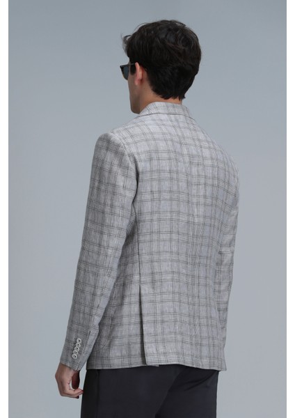 Dany Spor Erkek Blazer Ceket Slim Fit Gri