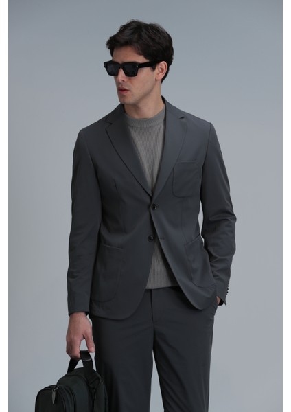 Mex Spor Erkek Blazer Ceket Slim Fit Siyah