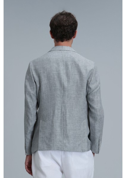 Class Spor Erkek Blazer Ceket Slim Fit Yeşil