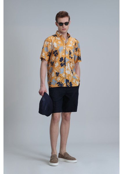 Peler Spor Erkek Chino Şort Slim Fit Siyah