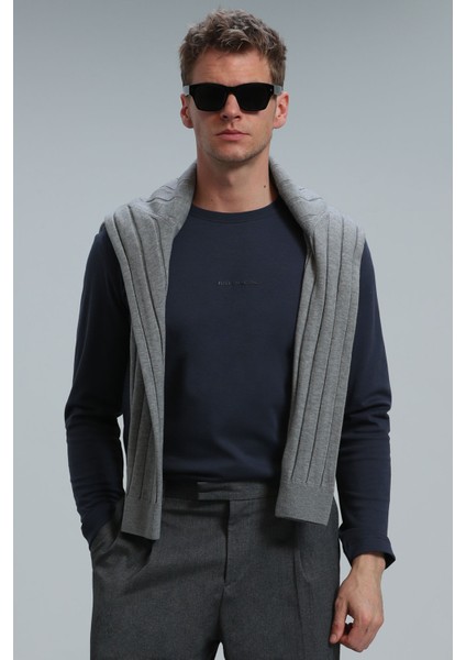 Moss Erkek Uzun Kol Tişört Bej