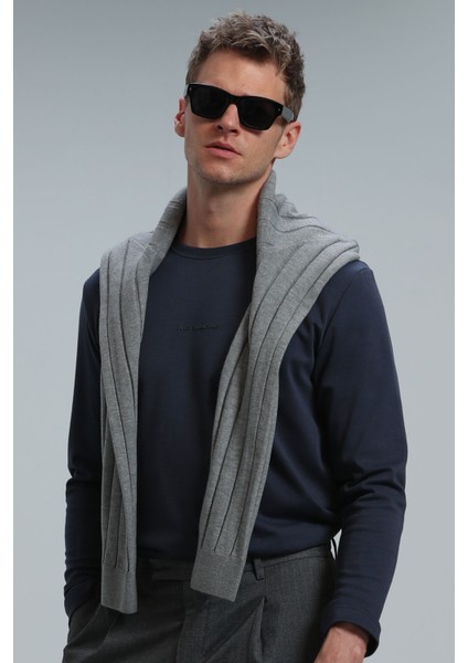 Moss Erkek Uzun Kol Tişört Bej