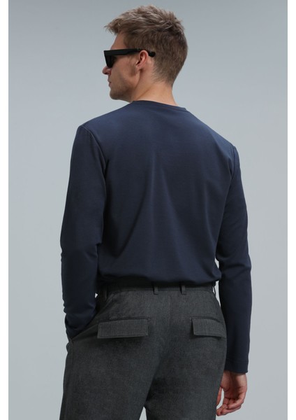 Moss Erkek Uzun Kol Tişört Bej