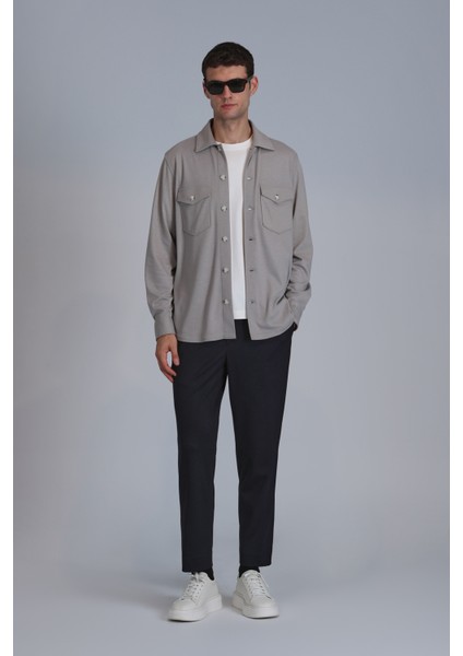 Cameron Erkek Basic Gömlek Slim Fit Bej