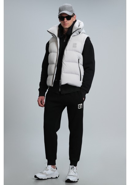 Moses Kaz Tüyü Erkek Yelek Siyah