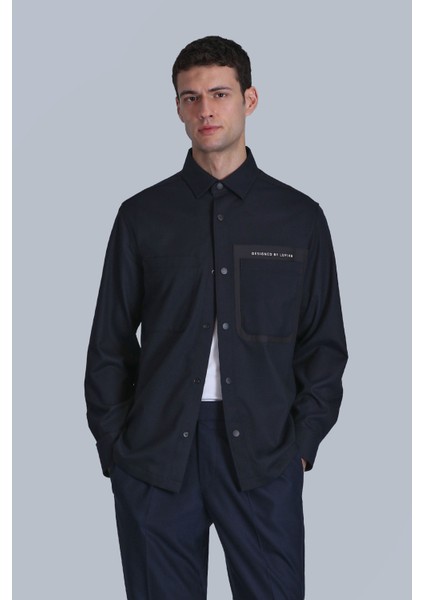 Hard Erkek Basic Gömlek Slim Fit Gri