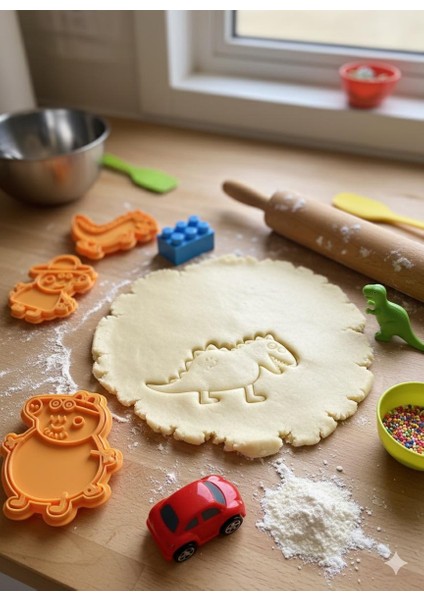 Peppa Pig Kurabiye Kalıbı - Şeker Hamuru Kalıbı - Kesicili Model 10 Parça fiyatları
