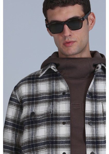 Fresher Erkek Basic Gömlek Slim Fit Kahverengi