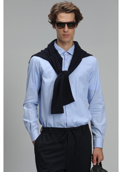 Fore Erkek Basic Gömlek Slim Fit Lacivert