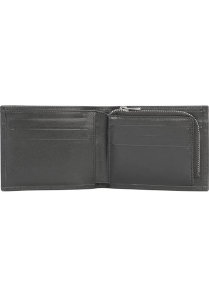Hakiki Deri Yatay Fermuarlı Erkek Cüzdan - 27570 - Siyah fiyatları