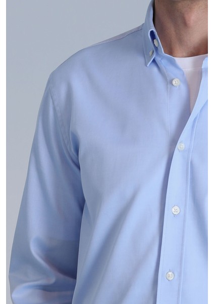 Jakob Erkek Basic Gömlek Slim Fit Beyaz