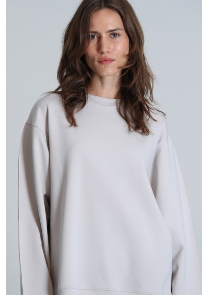 Sandra Kadın Örme Sweatshırt Haki