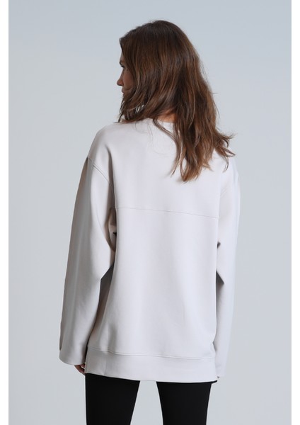 Sandra Kadın Örme Sweatshırt Haki