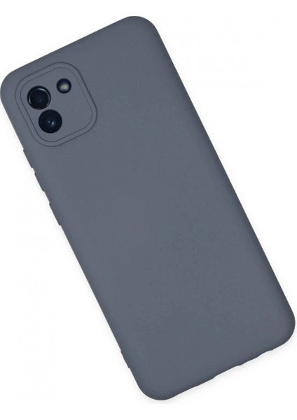 Samsung Galaxy A03 Kılıf Nano Içi Kadife Silikon - Gri modelleri