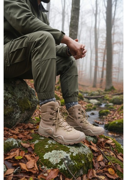 Ranger Tactical Askeri Fermuarlı ve Bağcıklı Postal Çöl Botu