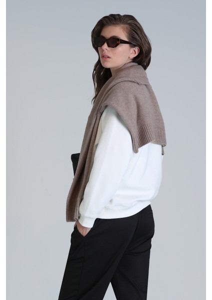 Loved Kadın Örme Sweatshırt Siyah