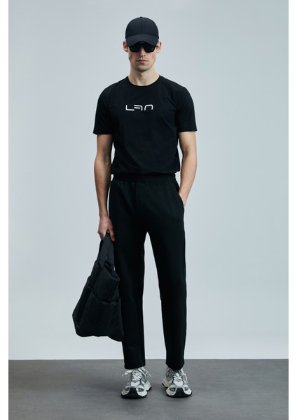 Blaze Modern Grafik T- Shirt Siyah