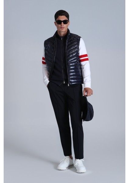 Axel Kaz Tüyü Erkek Yelek Siyah