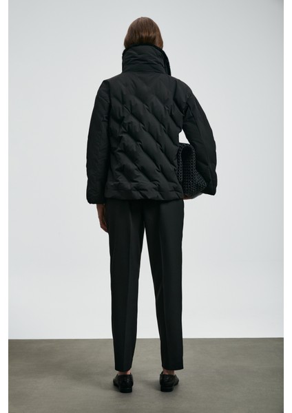 Monıca Kaz Tüyü Kadın Mont Siyah