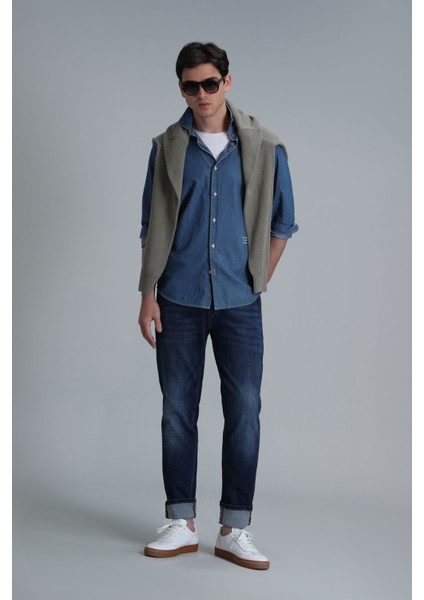 Anatol Smart Jean Erkek Pantolon Regular Fit Mavi