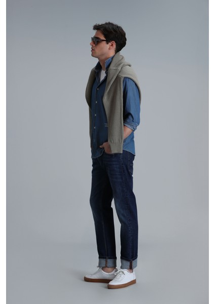 Anatol Smart Jean Erkek Pantolon Regular Fit Mavi