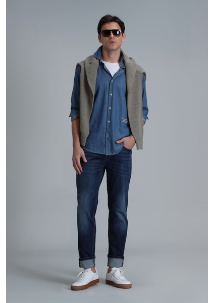 Anatol Smart Jean Erkek Pantolon Regular Fit Mavi