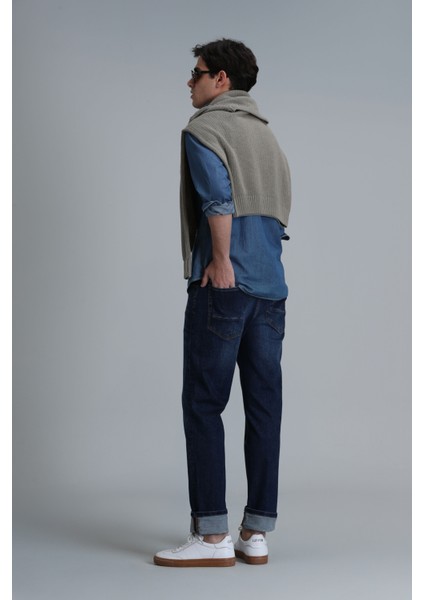 Anatol Smart Jean Erkek Pantolon Regular Fit Mavi