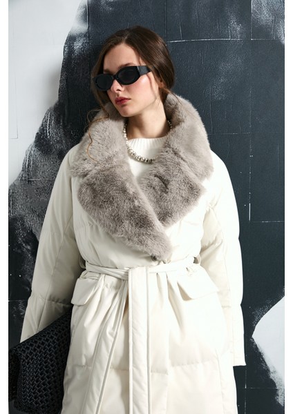 Hermes Kaz Tüyü Kadın Mont Siyah