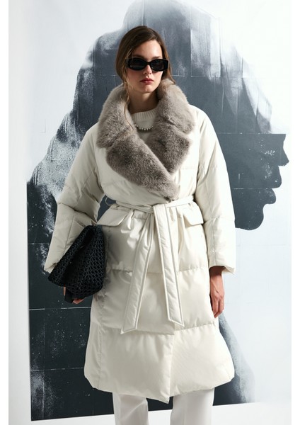 Hermes Kaz Tüyü Kadın Mont Siyah