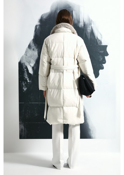 Hermes Kaz Tüyü Kadın Mont Siyah