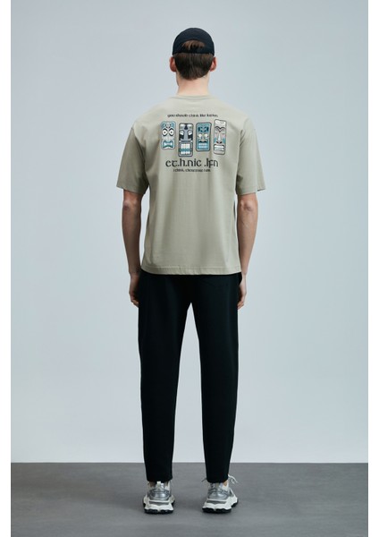 111020248 Mask Modern Grafik T- Shirt Erkek Tişort