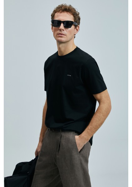 Bran Modern Grafik T- Shirt Siyah