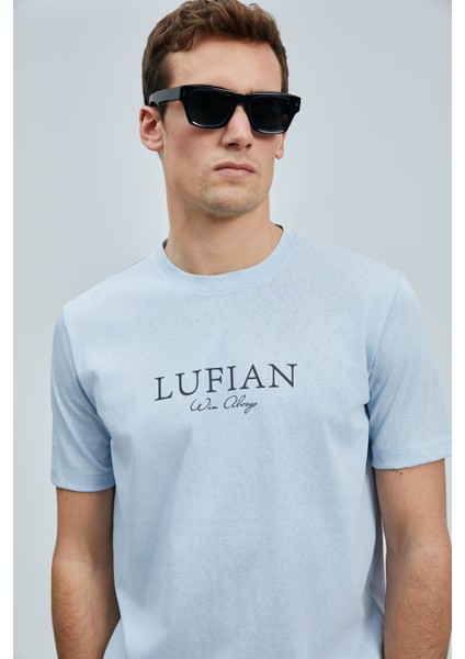 Love Regular Fit Erkek Mavi T-Shirt (111020238)