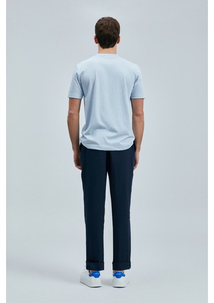 Love Regular Fit Erkek Mavi T-Shirt (111020238)