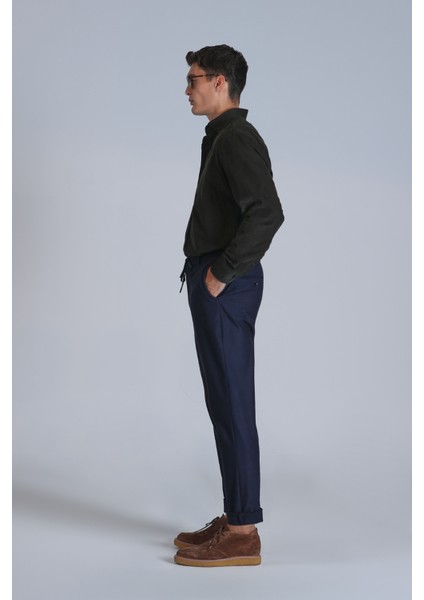 Water Erkek Basic Gömlek Slim Fit Antrasit