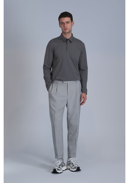 Evan Erkek Uzun Kol Tişört Siyah