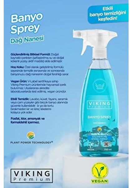Banyo Spreyi Dağ Nanesi Vegan Formül 750 ml Toksik Kimyasal İçermez fırsatları