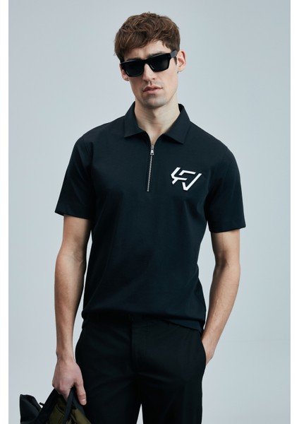 Slash Smart Erkek Polo Tişört Siyah